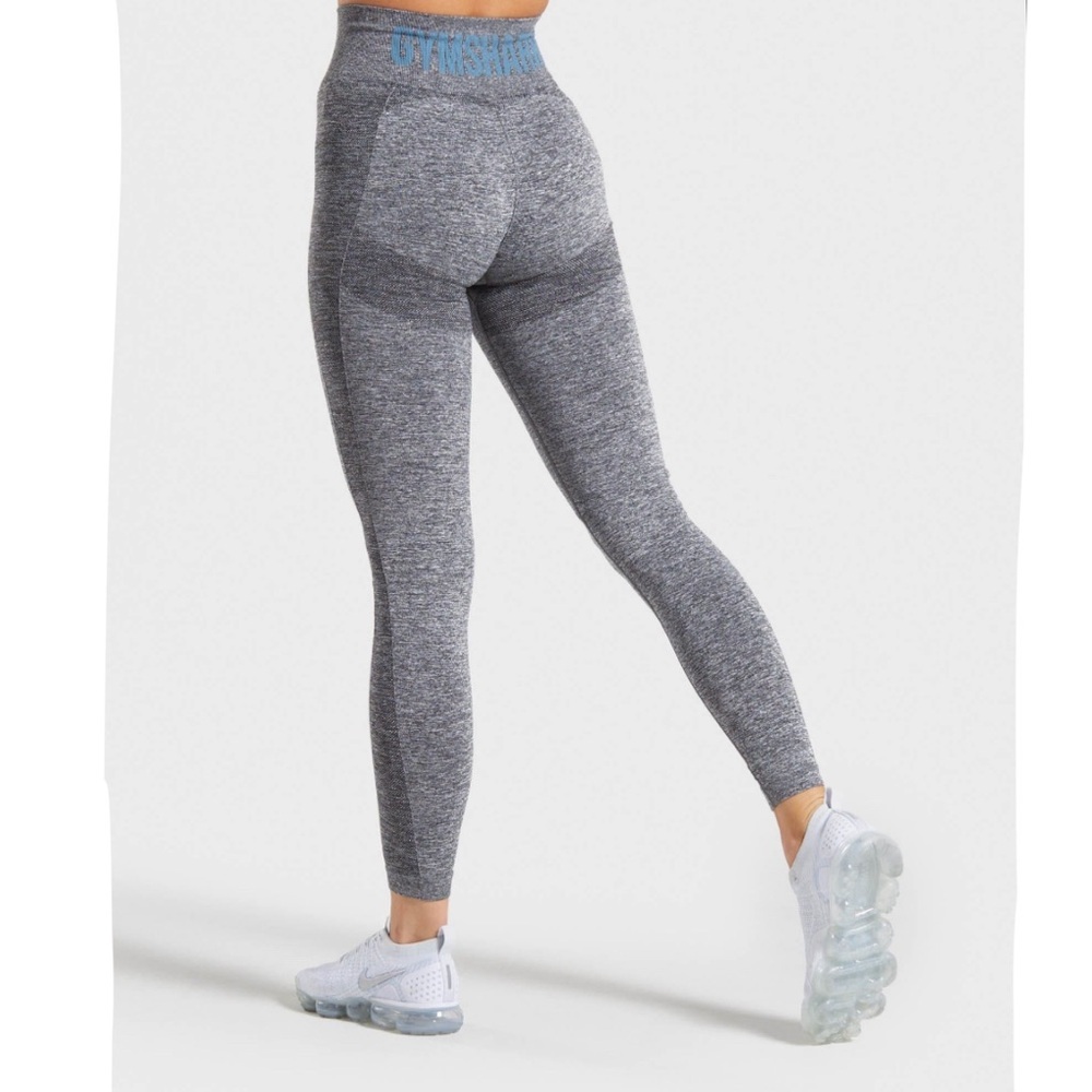 🔥 Gymshark high waisted charcoal marled/teal leggings Small